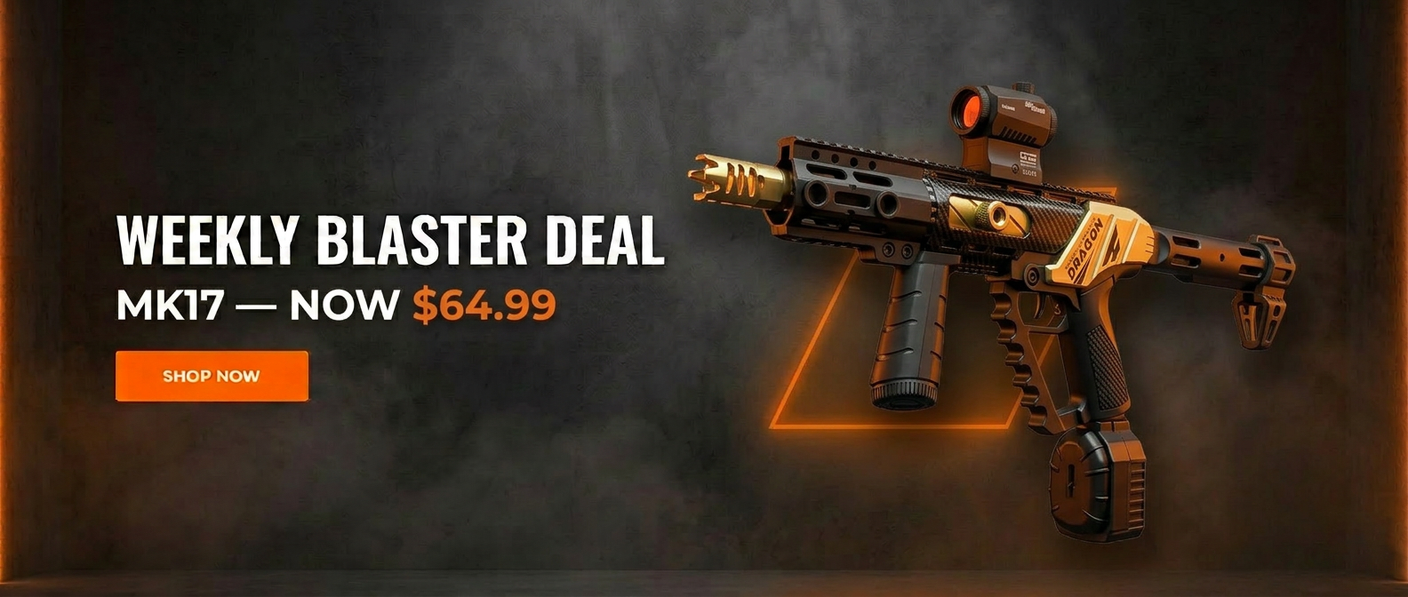 Weekly deal - Get the MK17 Gold Nylon Gel Blaster at $64.99