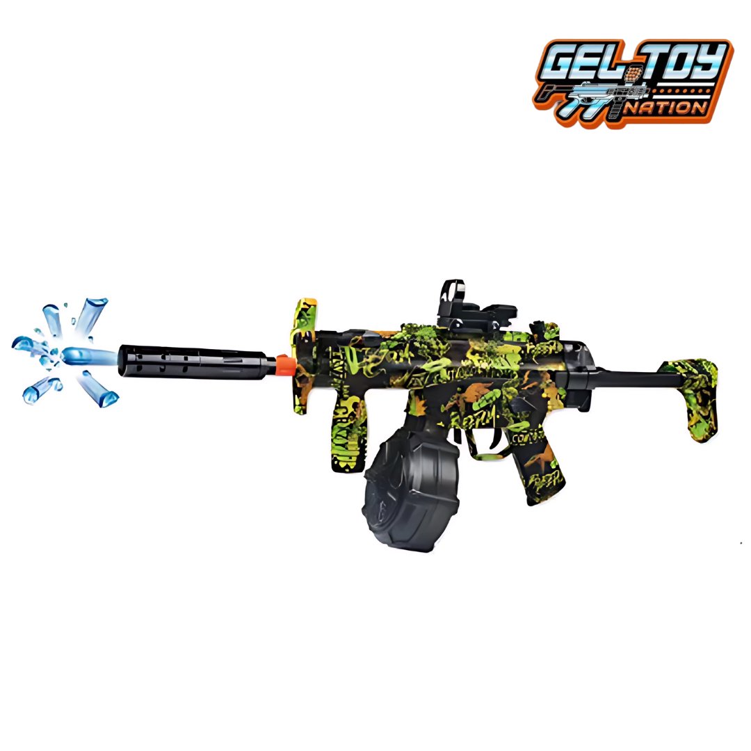 GEL TOY NATION MP5K Graffiti Electric Drum Fed Gel Ball Blaster US