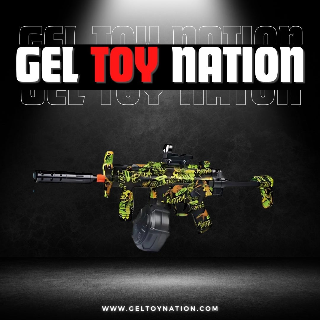 GEL TOY NATION MP5K Graffiti Electric Drum Fed Gel Ball Blaster US
