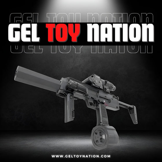 GEL TOY NATION MP7 Electric Gel Blaster With Drum Mag US - STOCK - Gel Toy Nation - gel blaster splatter blaster orbie gun