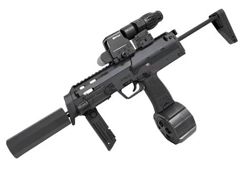 GEL TOY NATION MP7 Electric Gel Blaster With Drum Mag US - STOCK - Gel Toy Nation - gel blaster splatter blaster orbie gun