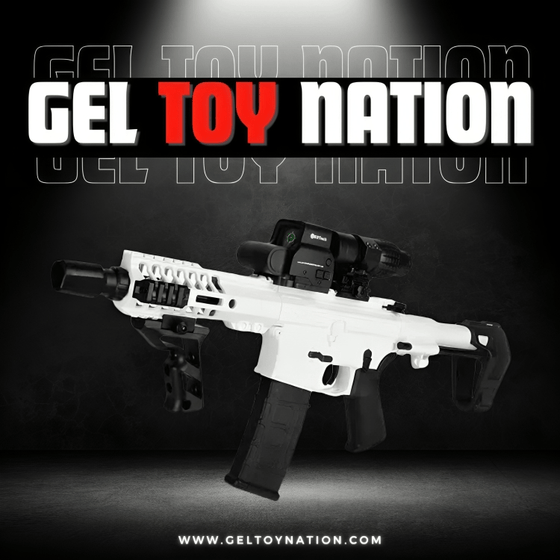 GEL TOY NATION Sembylon tactical white SLR Blowback Electric Orbeez Gun - Gel Toy Nation - 