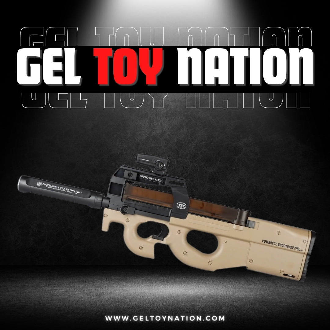 GEL TOY NATION TAN P90 Electric repeating submachine Gel Blaster