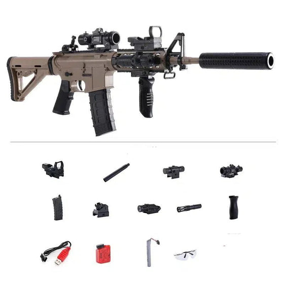 GEL TOY NATION TG HK416 Electric Tan Gel Ball Blaster with Full Accessories - Gel Toy Nation - 