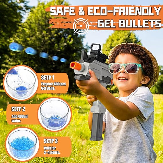 GEL TOY NATION Electric Gel Splatter Ball Blaster Fast Automatic with Drum Mag - Gel Toy Nation -