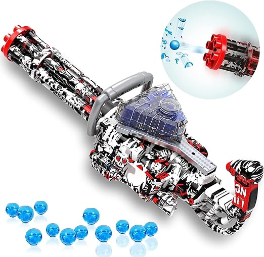 GEL TOY NATION Gatling M134 Gel Ball Blaster RED&BLACK